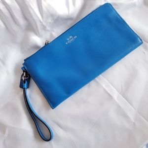 Coach leather clutch purse, gently used